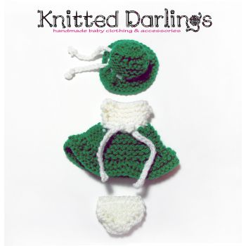  Handmade knitted 3 piece set for mini baby 4,5"- 5" by Knitted Darlings #36